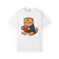 Feline Mocha Shirt Coffee Wildlife Gift Women Sweet Tee Cat T-Shirt Coffee Fan Cute Tshirt Animal Graphic Doodle Jumper Tshirt