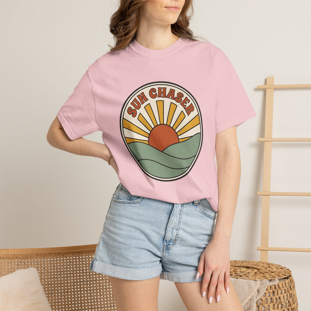 Evening Landscape Shirt Boho Chic Wilderness Gift Women Hand Drawn Tee Sunset T-Shirt Hippie Fan Illustrated Tshirt Mountain Graphic Sketch