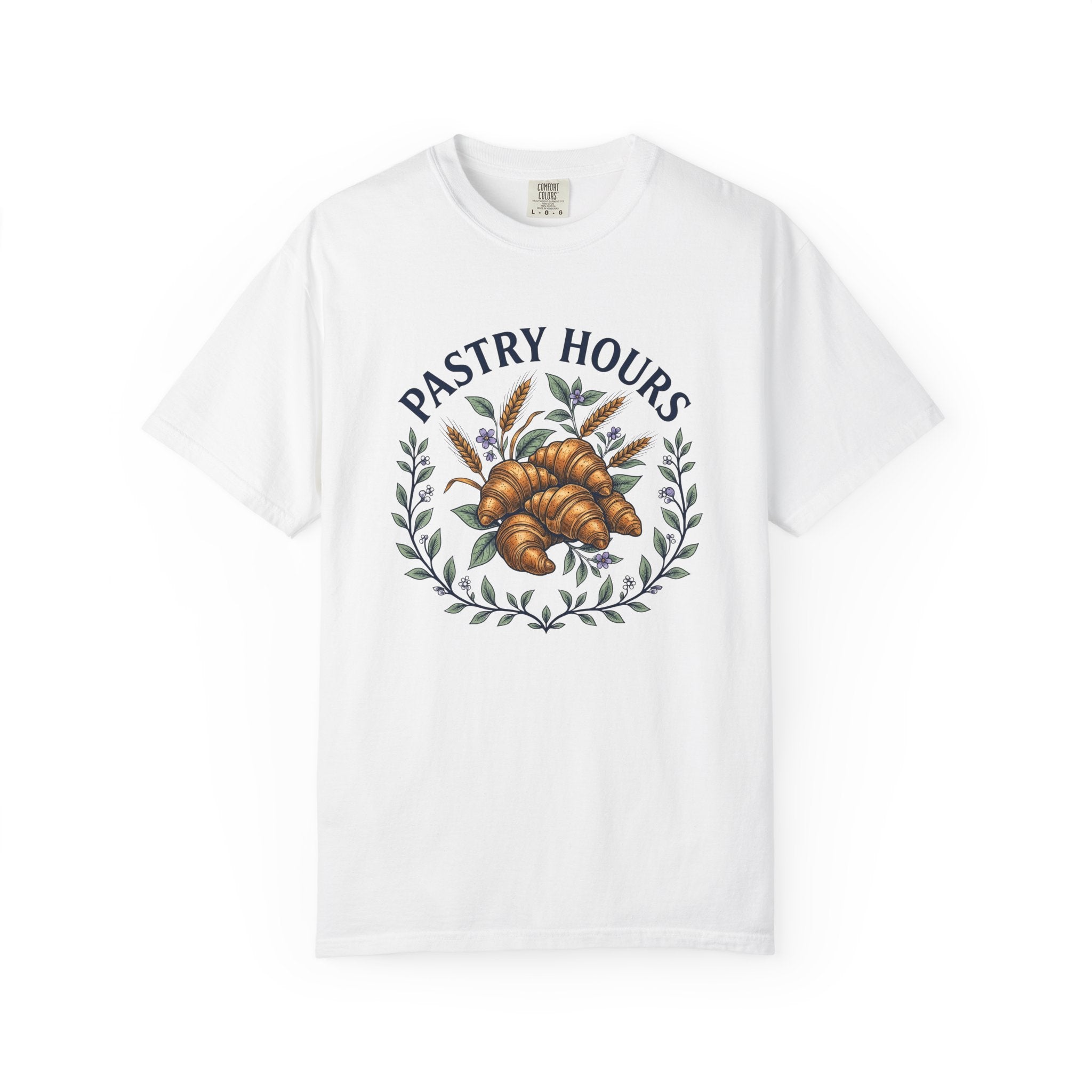 Croissant Treat Shirt Desserts Baked Goods Gift Women Garden Tee Pastry T-Shirt Dessert Fan Cottage Tshirt Bakery Graphic Shabby Chic