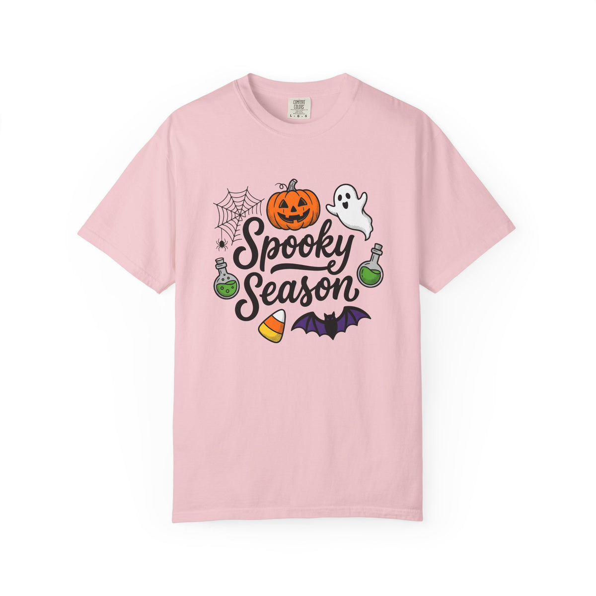 Pumpkin Ghost Bat Shirt Halloween Gathering Gift Women Illustration Tee Gourd T-Shirt Spooky Fan Digital Art Tshirt Party Graphic Line Art