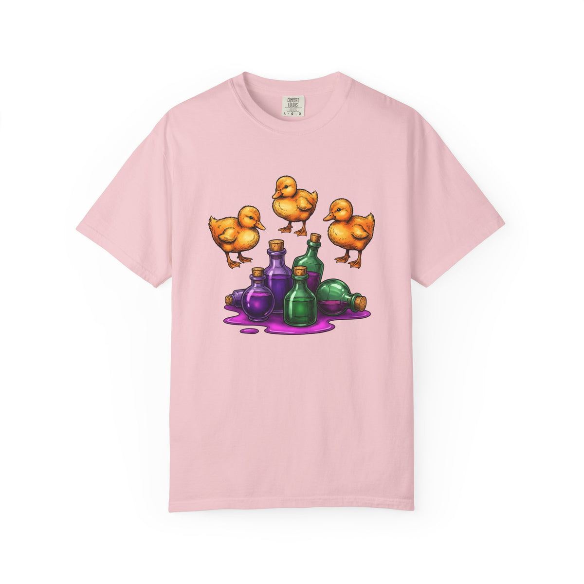 Ducklings Potion Bottles Shirt Halloween Animal Unisex Gift Hand Drawn Tee Baby