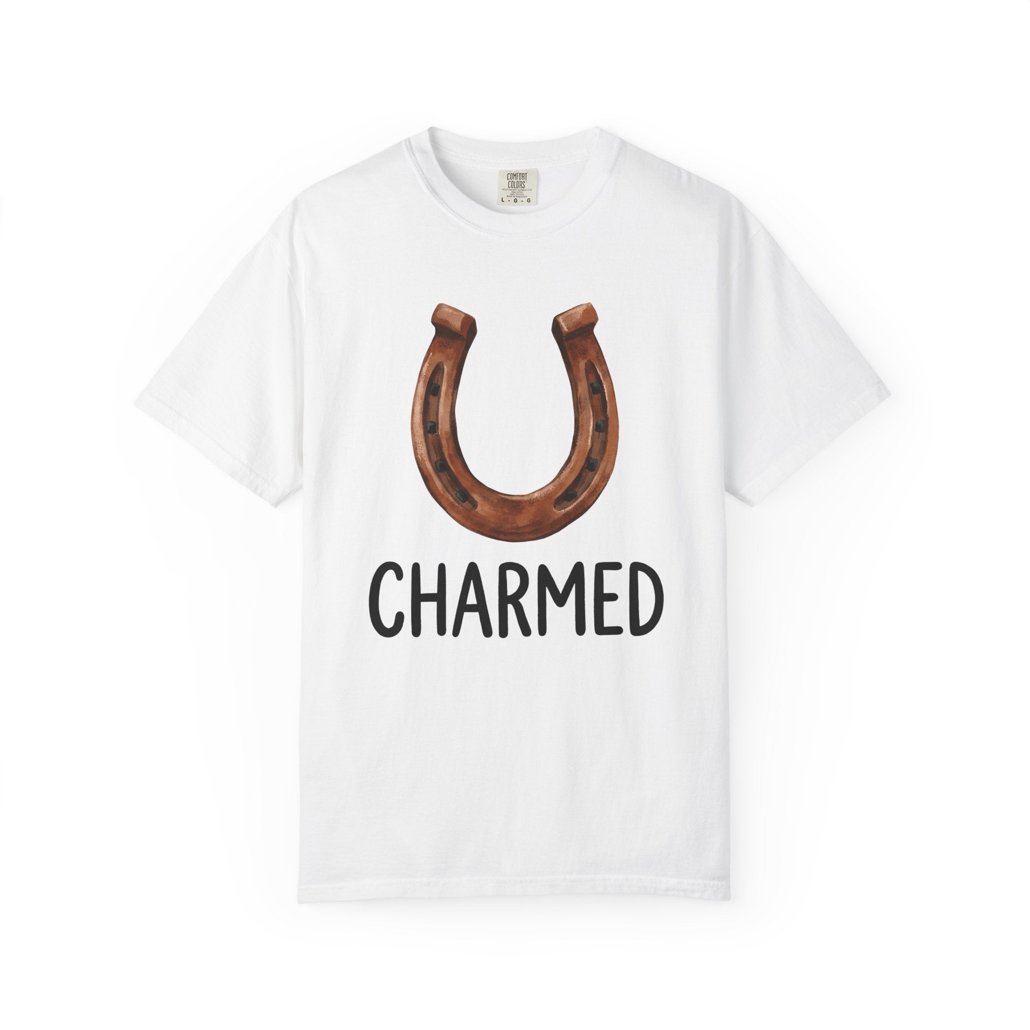 Horseshoe Art Shirt Lucky Cowboy Gift Women Tribal Tee Horseshoe T-Shirt Fortune Fan Celtic Tshirt Rodeo Graphic Doodle Lucky Symbol Tshirt