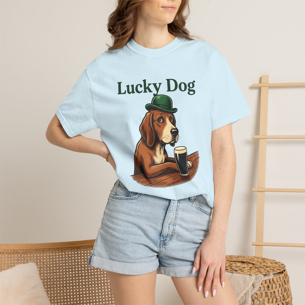 Dog Ale Shirt St Patrick's Day Joke Gift Women Retro Tee Beer T-Shirt St Patricks Fan Vintage Tshirt Pun Graphic Sketch Shamrock Hat Tshirt