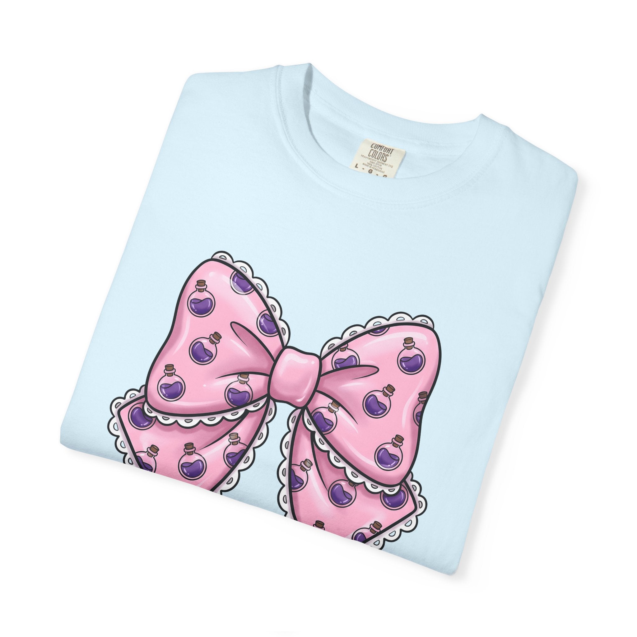 Magic Bow Shirt Halloween Sorcery Gift Women Cute Tee Bow T-Shirt Spooky Fan Kawaii Tshirt Magic Graphic Comic Trim Tshirt