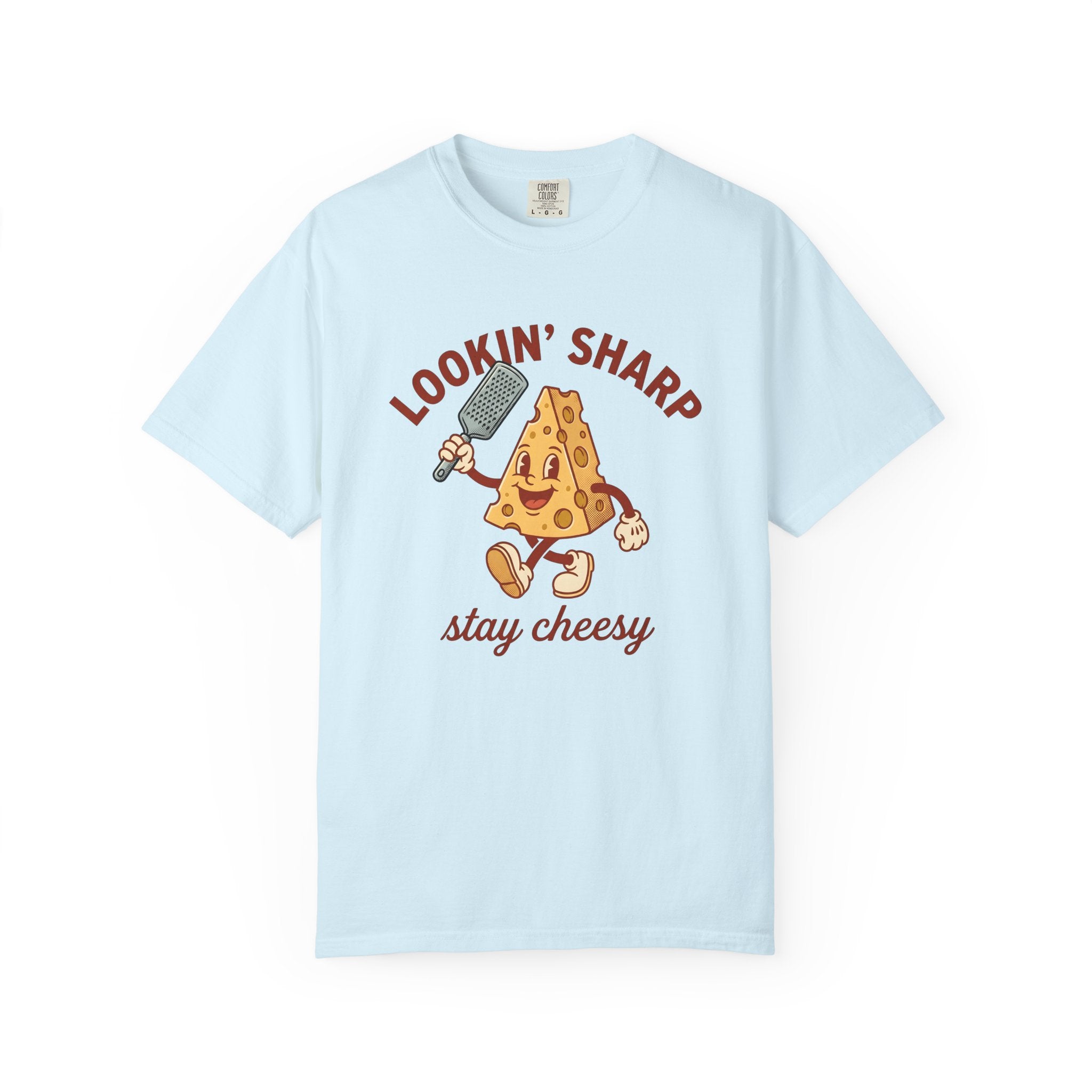 Cheese Mascot Shirt Food Pun Humor Gift Women Cartoon Tee Cheese Character T-Shirt Pun Fan Cheesy Graphic Vintage Cheese Grater Tshirt