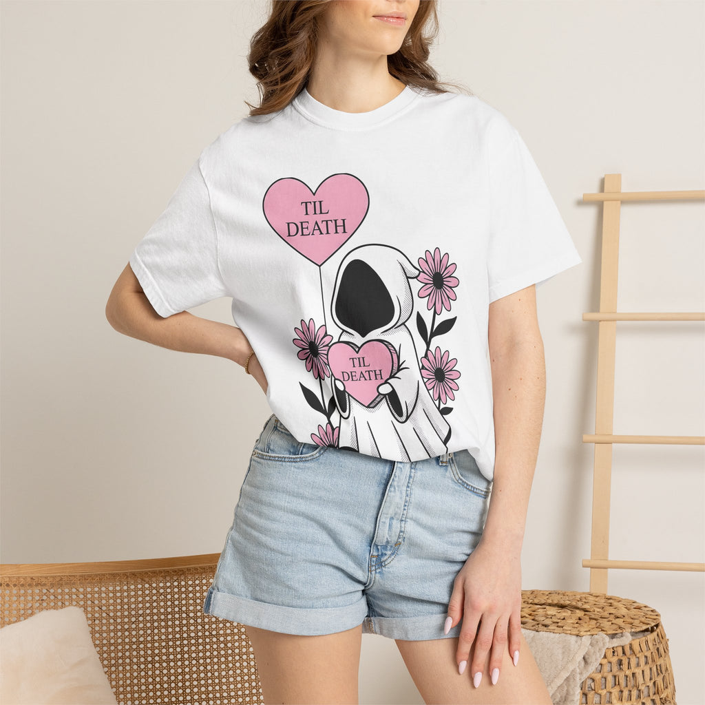 Skull Grim Shirt Halloween Macabre Gift Women Line Art Tee Skeleton T-Shirt Horror Fan Dark Art Tshirt Gothic Graphic Sketch Blooms Tshirt