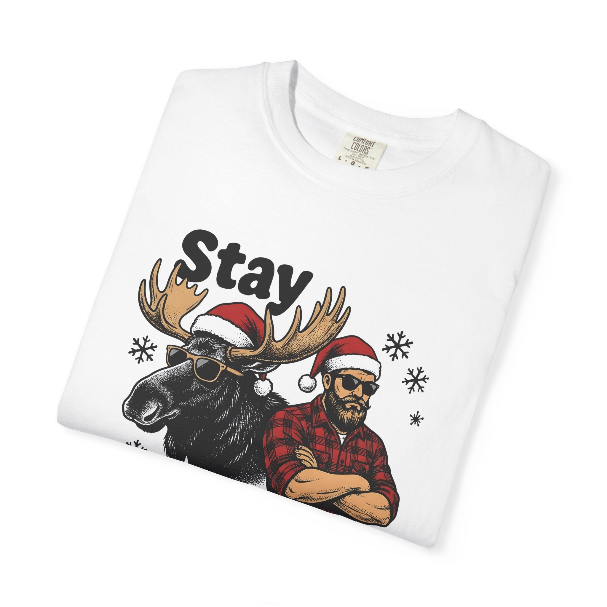 Elk Lumberjack Shirt Christmas Camping Gift Women Retro Tee Moose T-Shirt Xmas Fan Vintage Tshirt Outdoor Graphic Sketch Shades Tshirt
