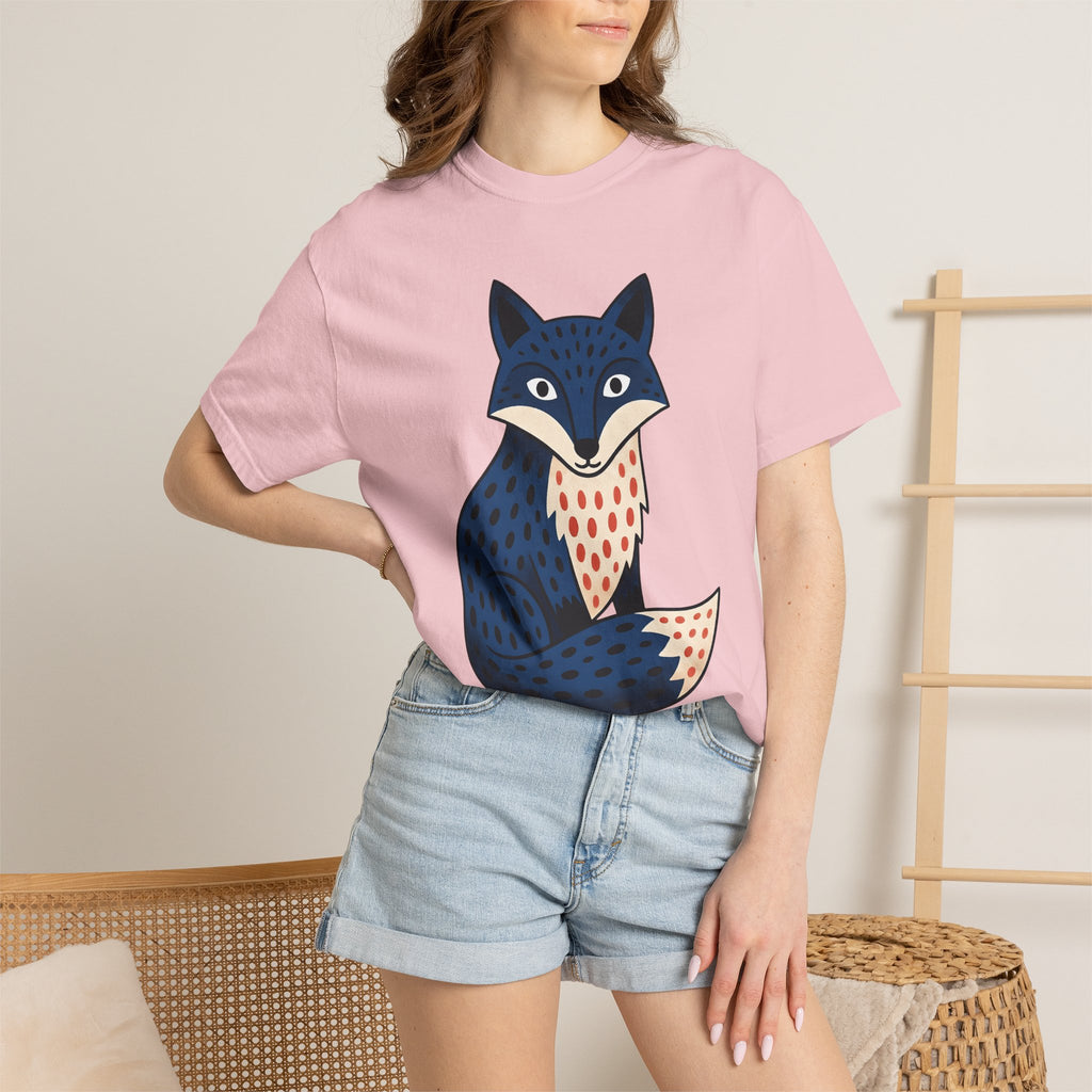 Fox Graphic Shirt Animals Woodland Gift Women Boho Tee Fox T-Shirt Wildlife Fan Vagabond Tshirt Forest Graphic Minimalist Pattern Tshirt