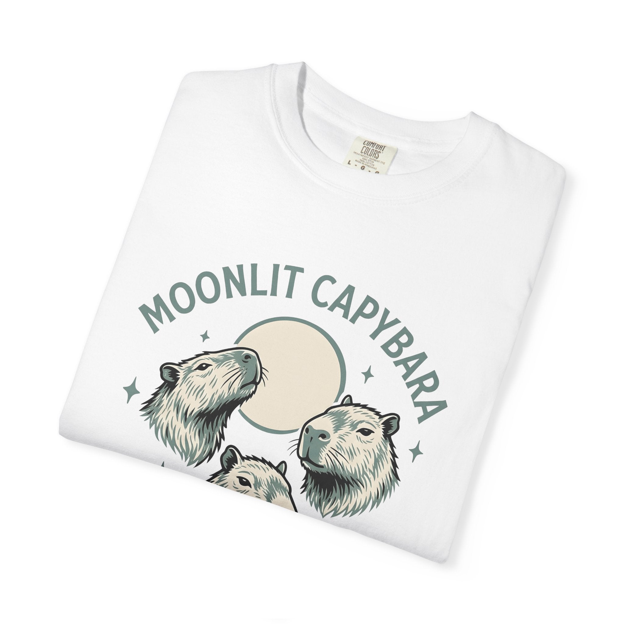 Capybara Set Shirt Animals Environment Gift Women Flat Design Tee Rodent T-Shirt Wildlife Fan Minimalist Tshirt Eco Graphic Old School Night