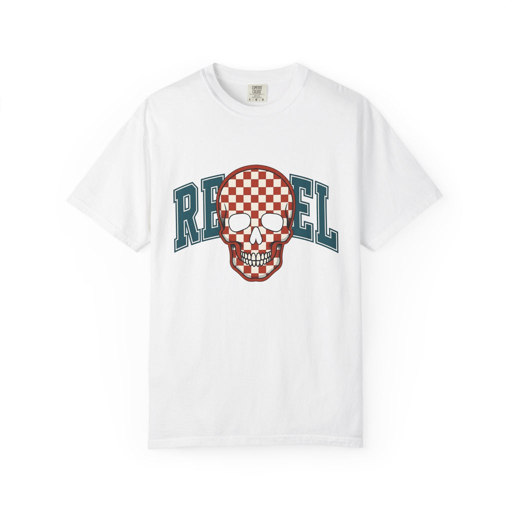 Gingham Skull Shirt America Music Gift Women Pop Art Tee Sugar Skull T-Shirt Patriot Fan Retro Tshirt Melody Graphic Classic Varsity Font