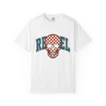 Gingham Skull Shirt America Music Gift Women Pop Art Tee Sugar Skull T-Shirt Patriot Fan Retro Tshirt Melody Graphic Classic Varsity Font