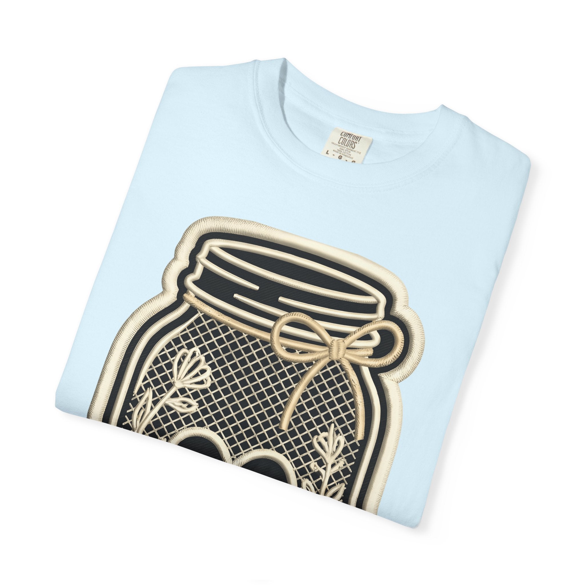 Canning Jar Heart Shirt Easter Country Gift Women Outline Tee Mason Jar T-Shirt Spring Fan Line Art Tshirt Rustic Graphic Modern Flower