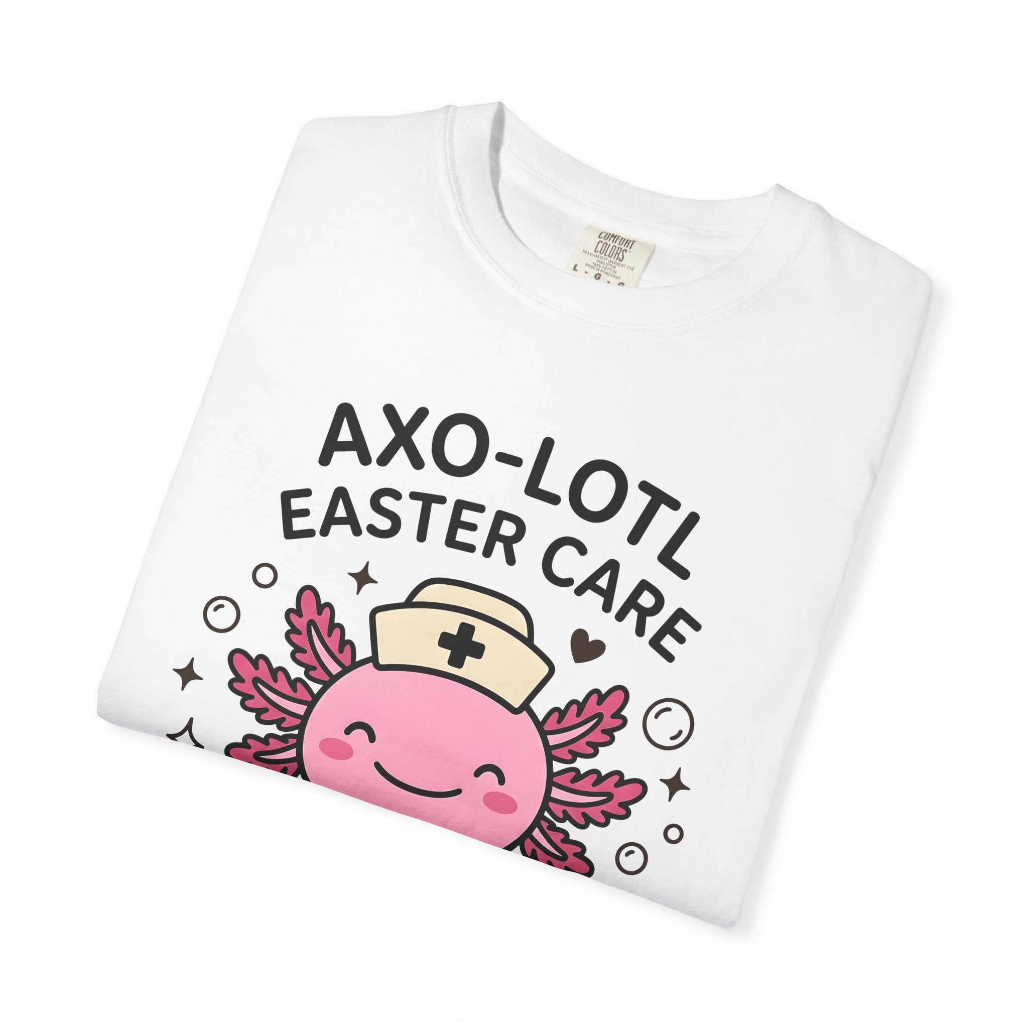 Axolotl Nurse Shirt Easter Animal Gift Women Cute Tee Mexican Salamander T-Shirt Spring Fan Salamander Graphic Tshirt Kawaii Basket Tshirt