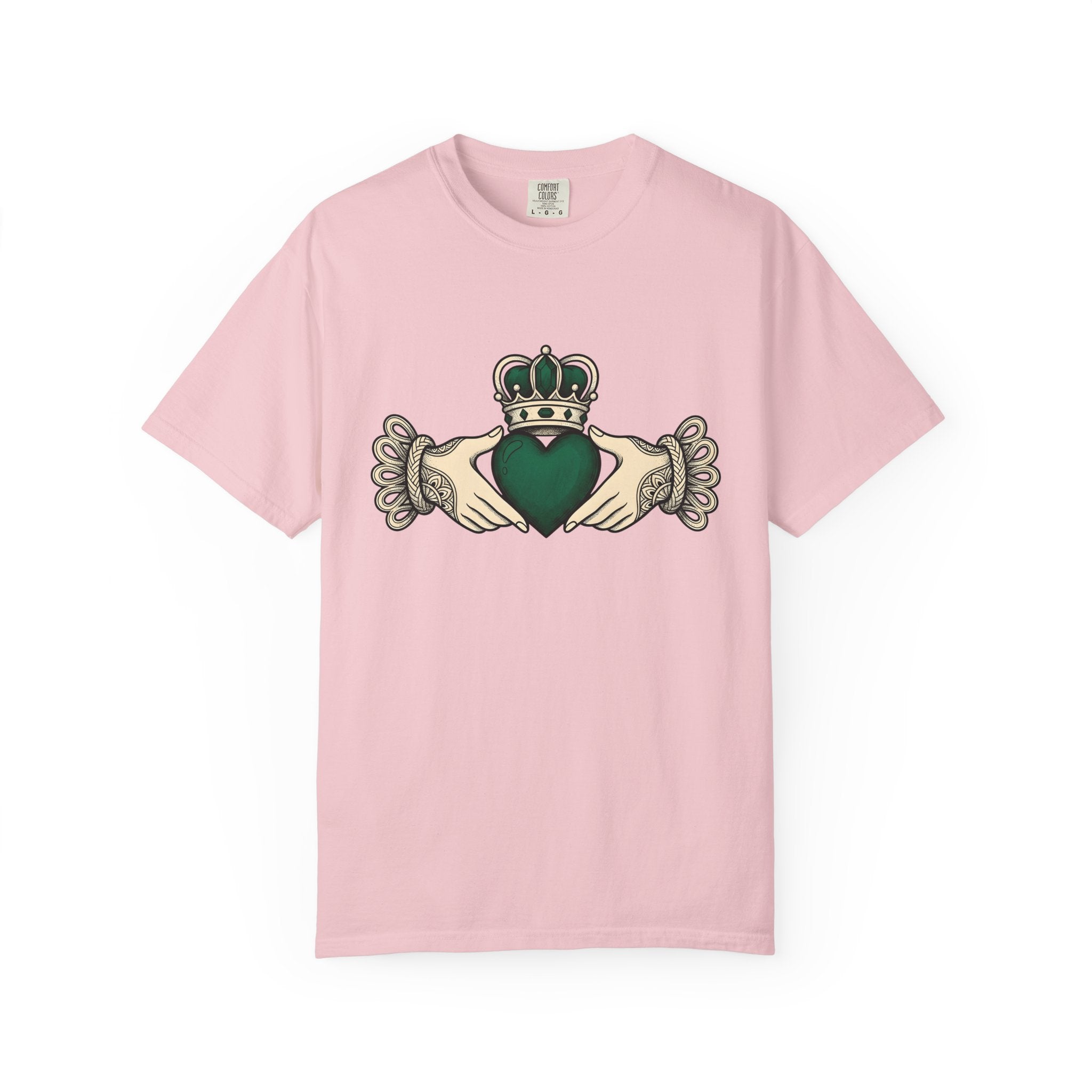 Claddagh Ring Shirt St Patrick's Day Celtic Gift Women Classic Tee Claddagh T-Shirt Irish Fan Claddagh Tshirt Celtic Graphic Retro Tiara