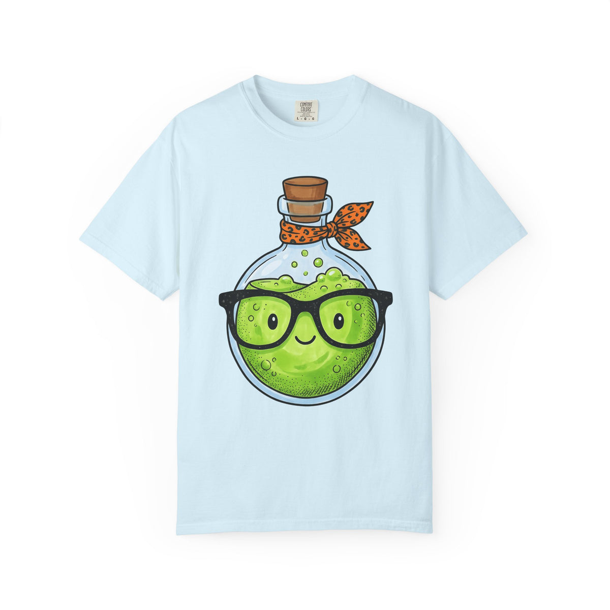 Magic Bottle Shirt Halloween Nerd Gift Women Comic Tee Genie T-Shirt Horror Fan Cartoon Tshirt Geek Graphic Chibi Spectacles Tshirt