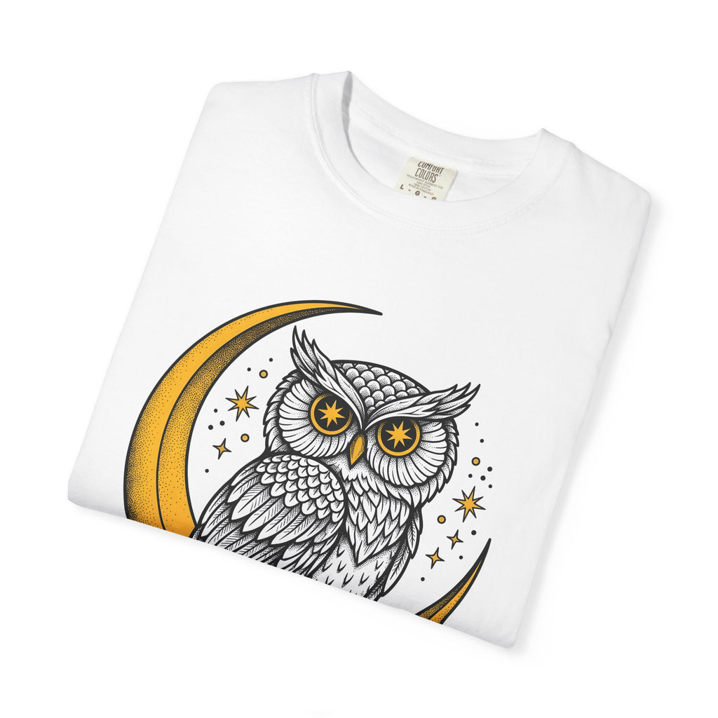 Night Owl Shirt Boho Chic Astrology Gift Women Hippie Tee Owl T-Shirt Bohemian Fan Psychedelic Tshirt Zodiac Graphic Retro Sparkles Tshirt