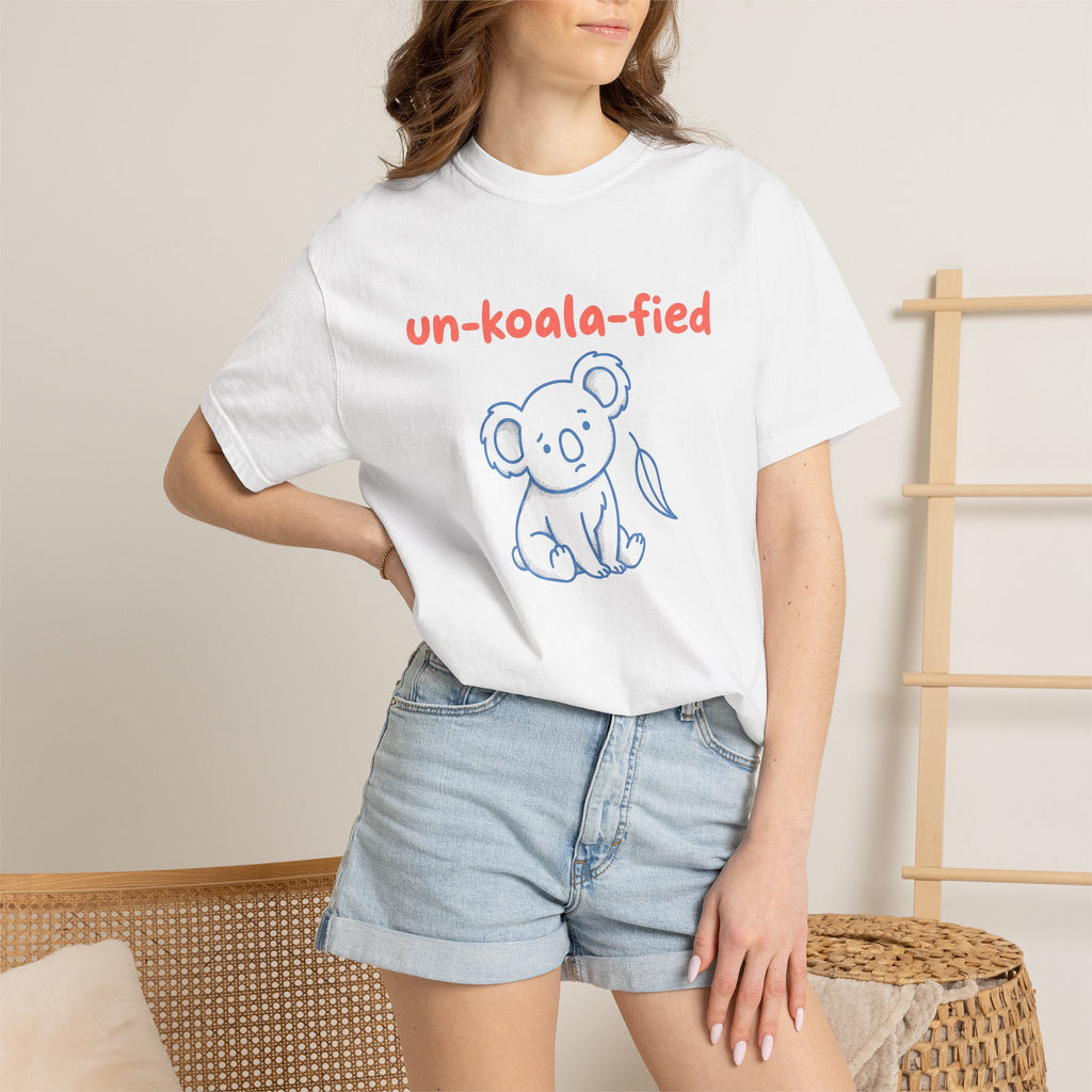 Koala Graphic Shirt Funny Animal Gift Women Cartoon Tee Koala Bear T-Shirt Humor Fan Cute Graphic Animal Illustration Simple Design