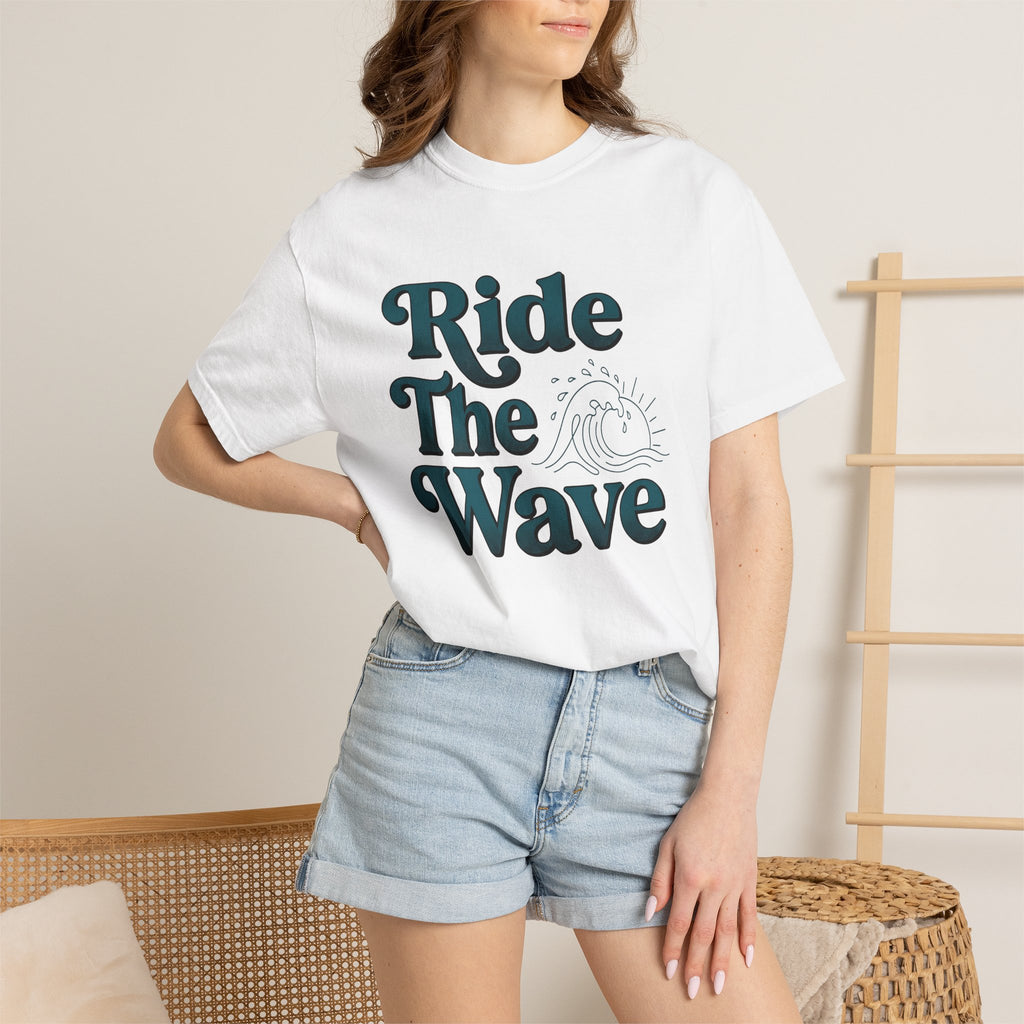 Ocean Print Shirt Surfing Coastal Gift Women Modern Tee Sea T-Shirt Surfer Fan Beach Graphic Tshirt Retro Sunshine Tshirt