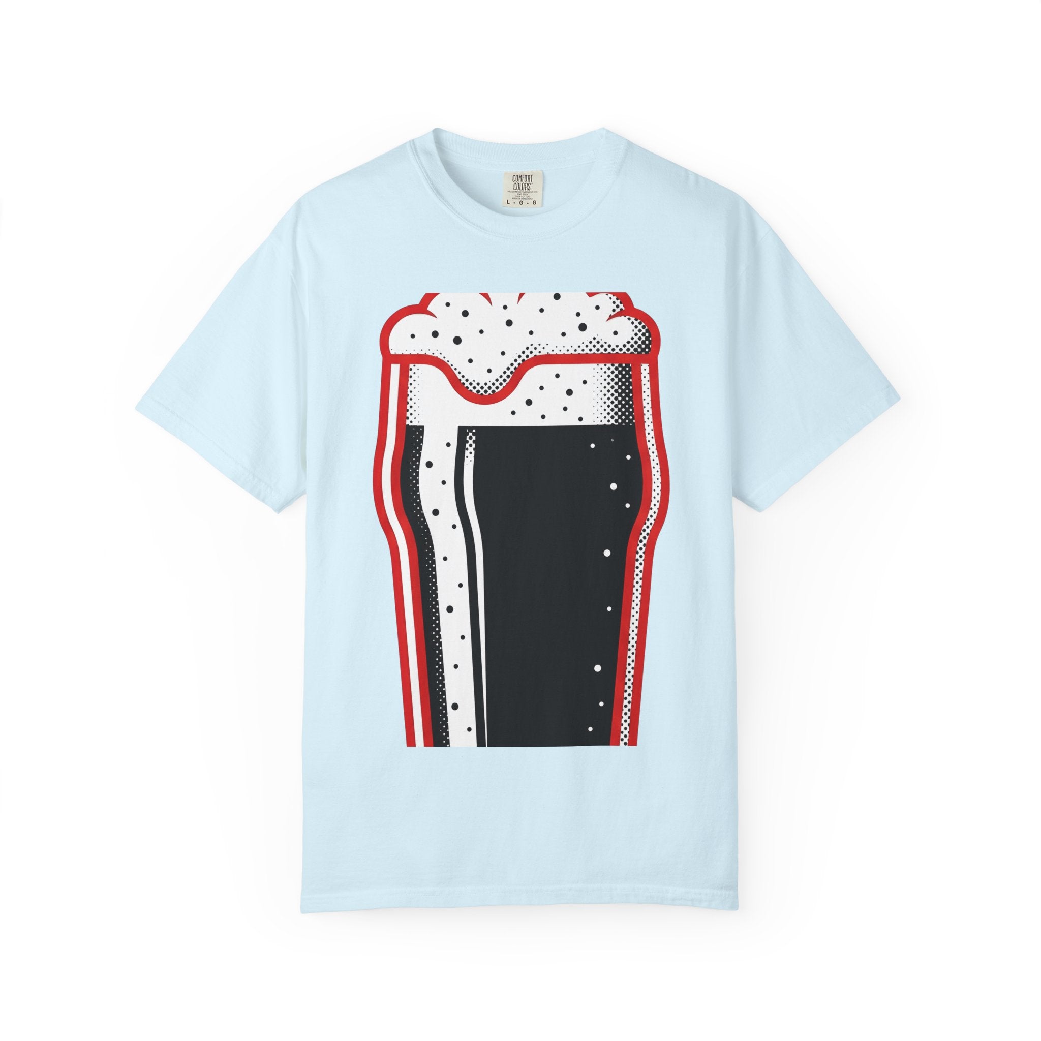 Beer Glass Shirt St Patricks Day Ale Gift Women Graphic Tee Pint Glass T-Shirt Shamrock Fan Beer Mug Tshirt Ale Graphic Vintage Beer Head