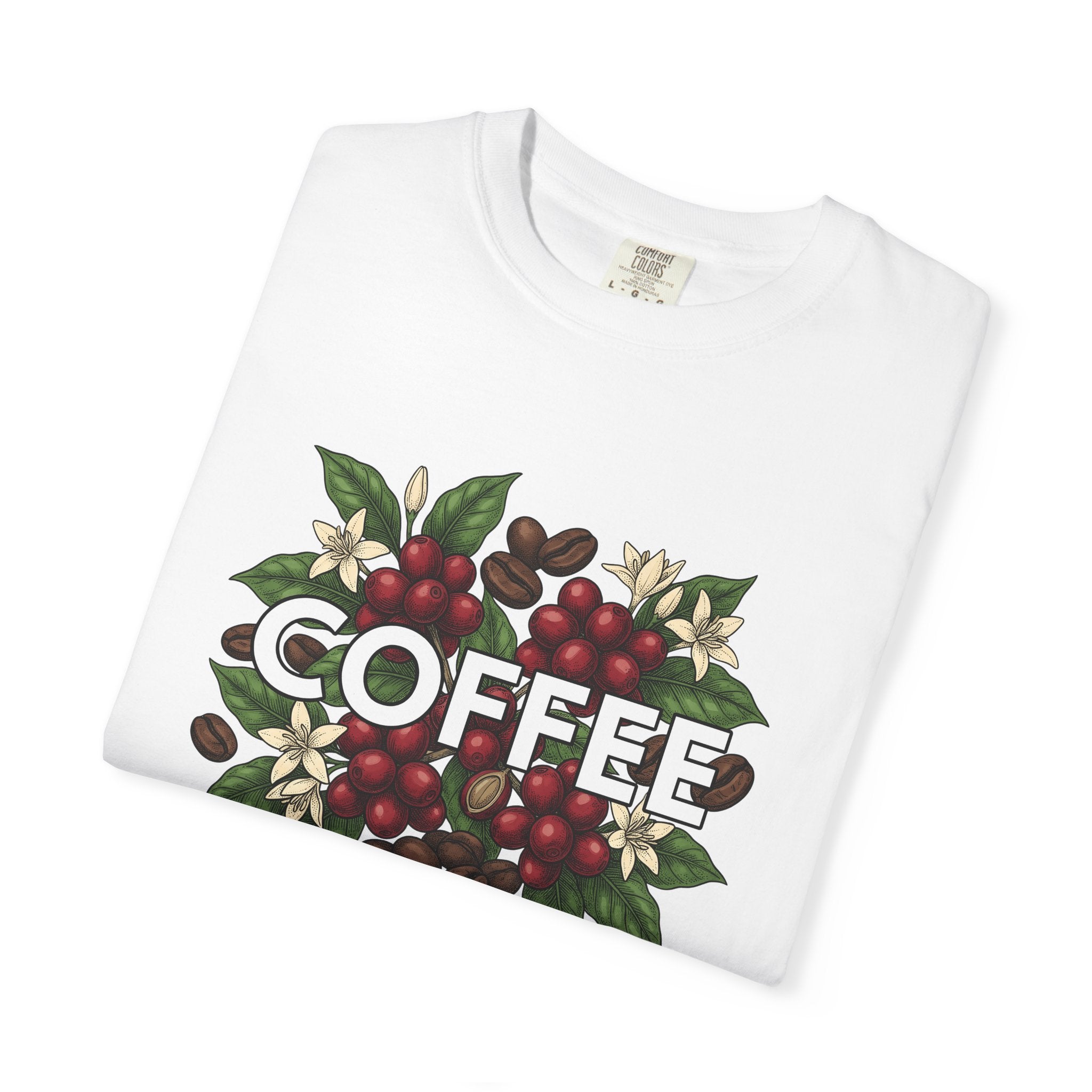 Coffee Plant Shirt Cottagecore Coffee Gift Women Botanical Tee Coffee T-Shirt Cottage Fan Illustrative Tshirt Coffee Design Vintage Flowers