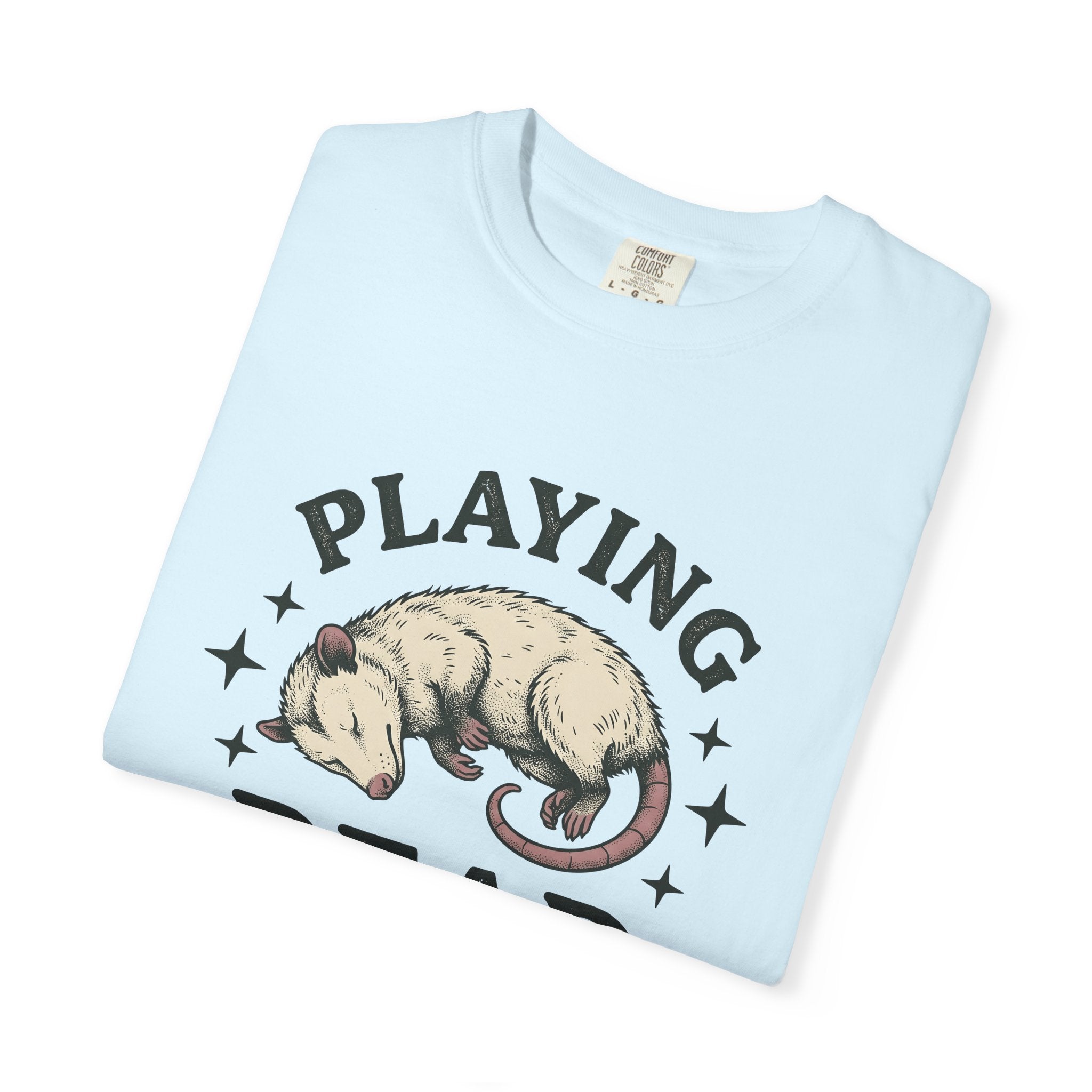 Possum Art Shirt Animal Fun Gift Women Sketch Tee Opossum T-Shirt Animal Fan Drawing Graphic Doodle Stars Design Tshirt