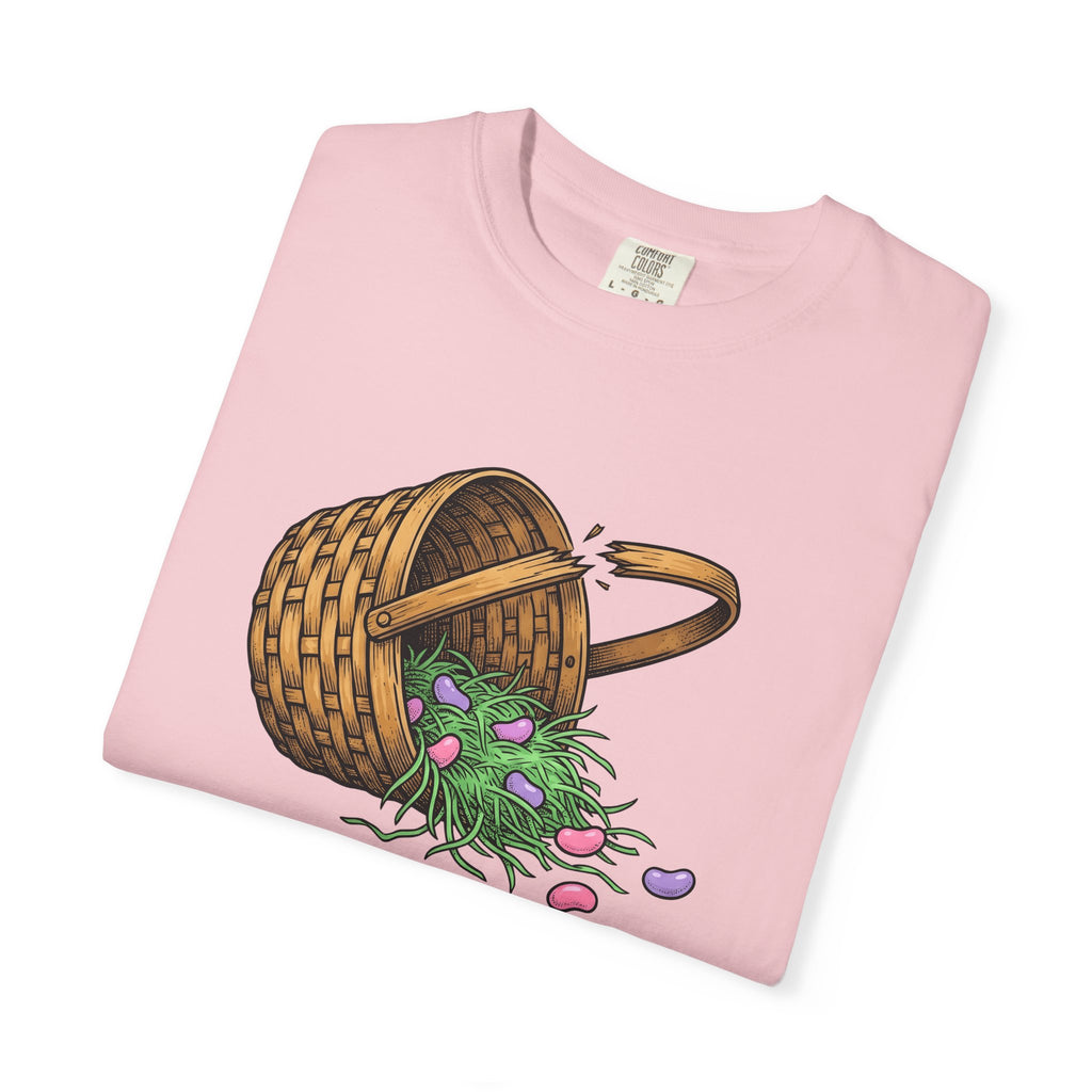 Shattered Basket Shirt Easter Laugh Gift Women Funny Drawing Tee Broken Basket T-Shirt Easter Fan Broken Hamper Graphic Tshirt Doodle Sweets