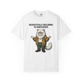 Cranky Cat Shirt Funny Jokes Gift Women Old School Tee Grumpy Cat T-Shirt Humor Fan Retro Tshirt Pun Graphic Doodle Eyeglasses Tshirt