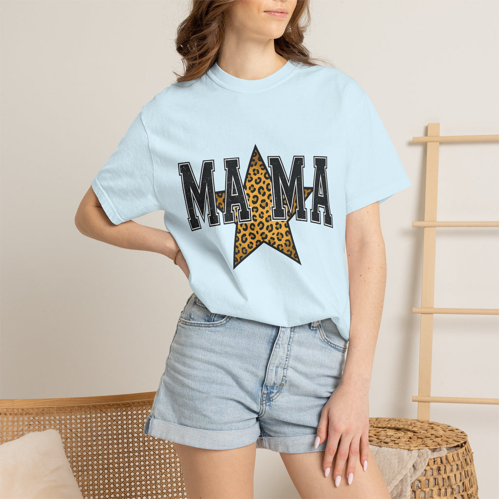 Cheetah Star Shirt Moms Feline Gift Women Modern Tee Leopard T-Shirt Mother Fan Cat Graphic Vintage Wild Print Tshirt