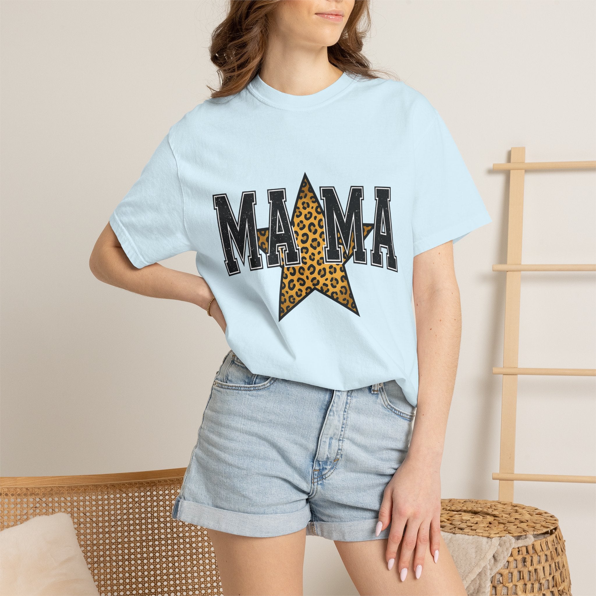 Cheetah Star Shirt Moms Feline Gift Women Modern Tee Leopard T-Shirt Mother Fan Cat Graphic Vintage Wild Print Tshirt