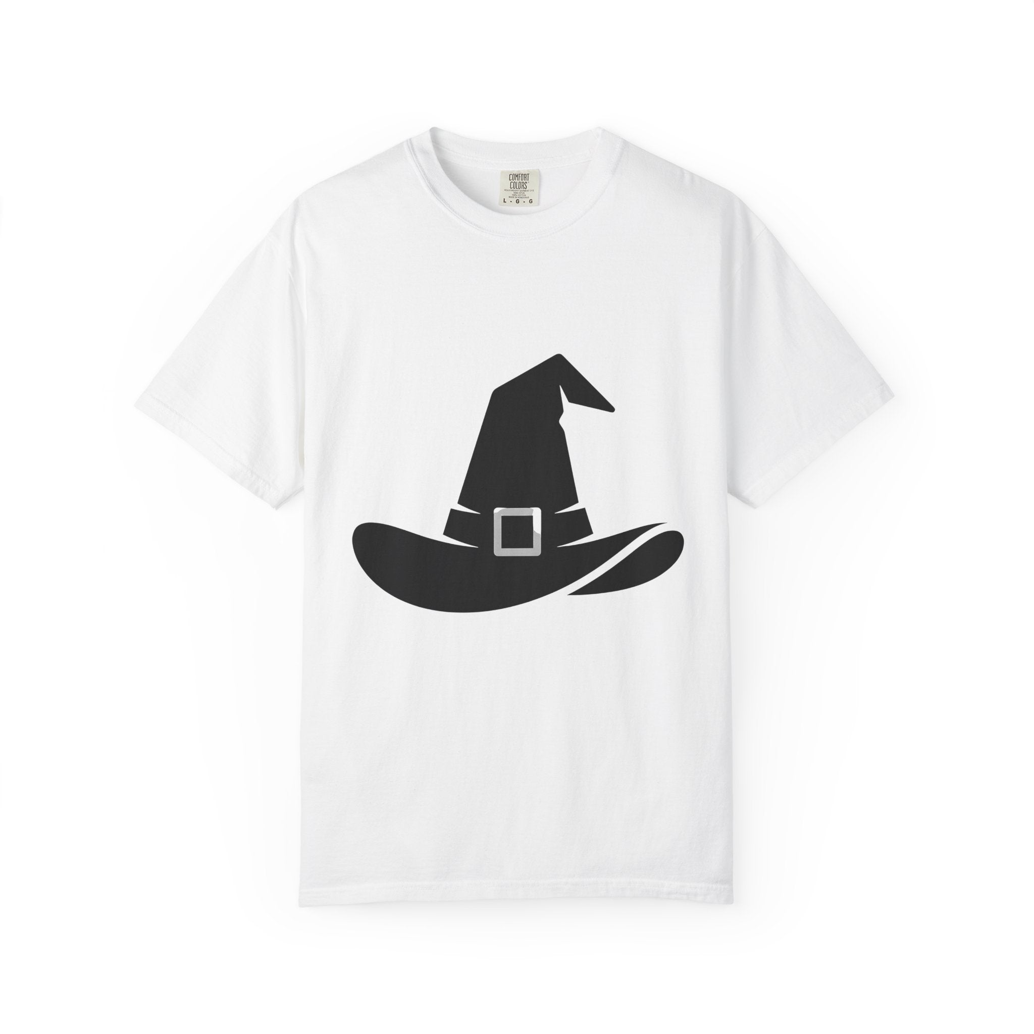 Witch Hat Shirt Halloween Horror Gift Women Simple Tee Pointed Hat T-Shirt Spooky Fan Witchy Tshirt Horror Graphic Retro Clasp Tshirt