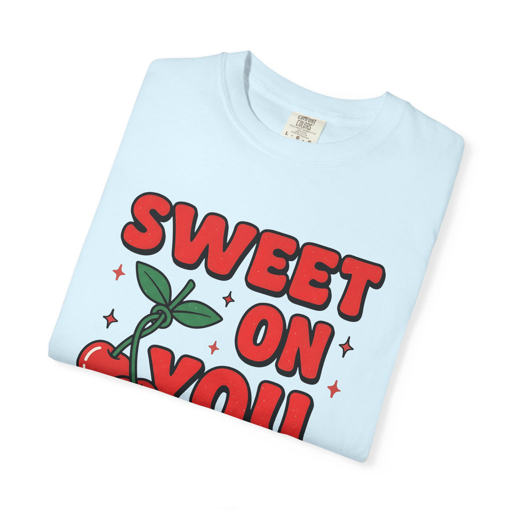 Cherry Print Shirt St. Valentine's Day Partners Gift Women Colorful Tee Cherry T-Shirt Valentine Fan Vibrant Tshirt Couples Graphic Classic
