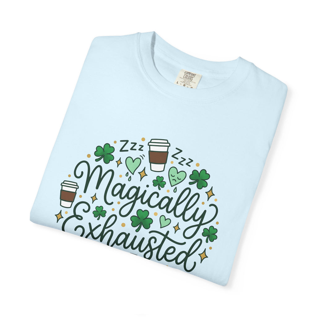 Shamrock Coffee Cup Shirt St Patrick's Day Coffee Gift Women Doodle Tee Coffee Mug T-Shirt Irish Fan Coffee Cup Graphic Tshirt Hand Drawn