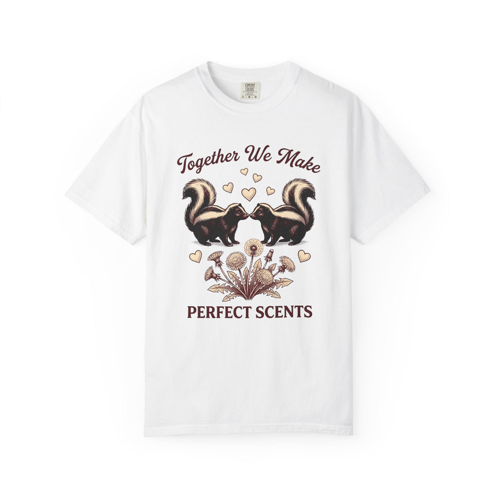 Skunk Duo Shirt St Valentines Day Fauna Gift Women Classic Tee Skunks T-Shirt Valentine Fan Vintage Tshirt Wildlife Graphic Doodle Heart