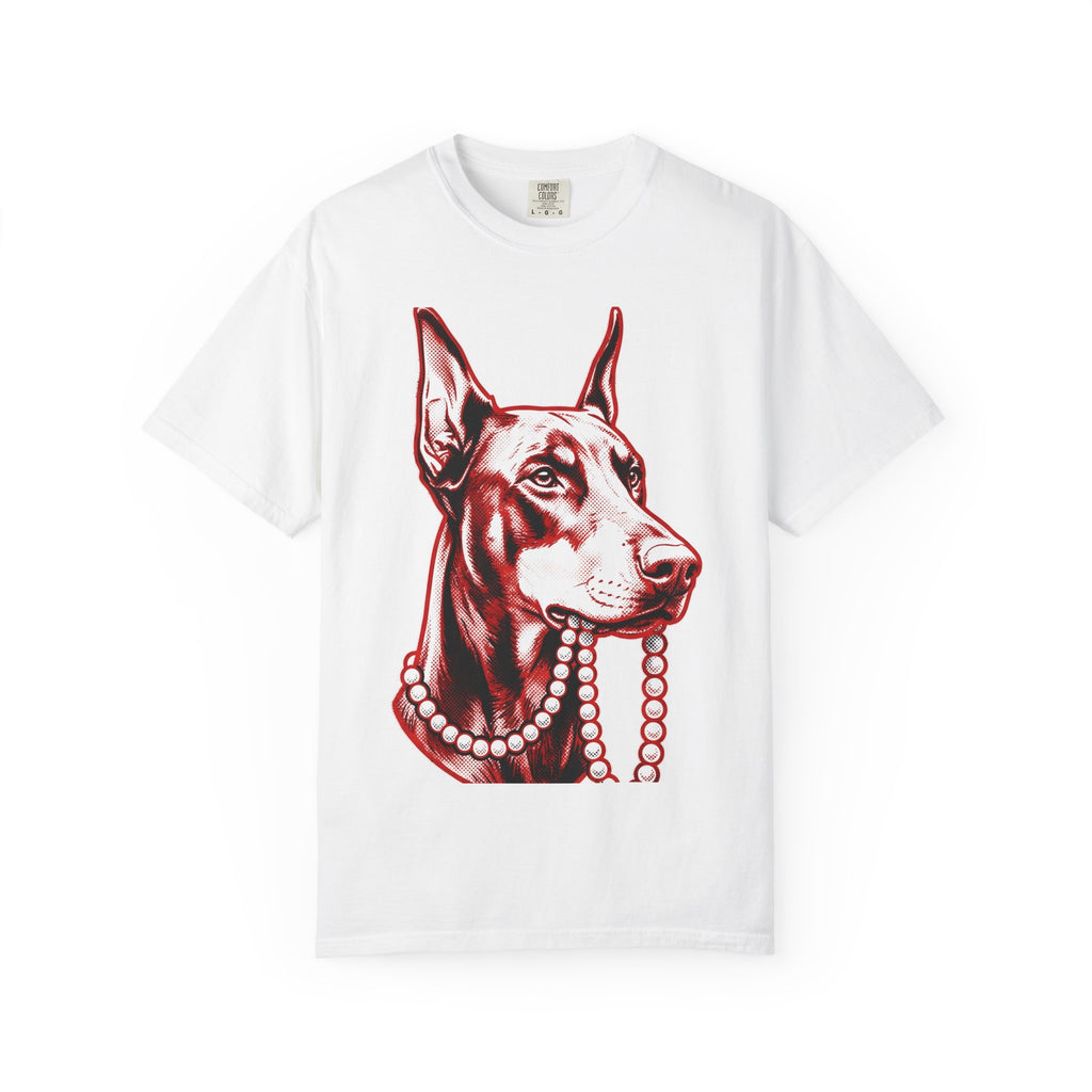 Doberman Pet Shirt St Valentines Day Animals Gift Women Old School Tattoo Tee Dobermann T-Shirt Valentine Fan Traditional Tshirt Creature