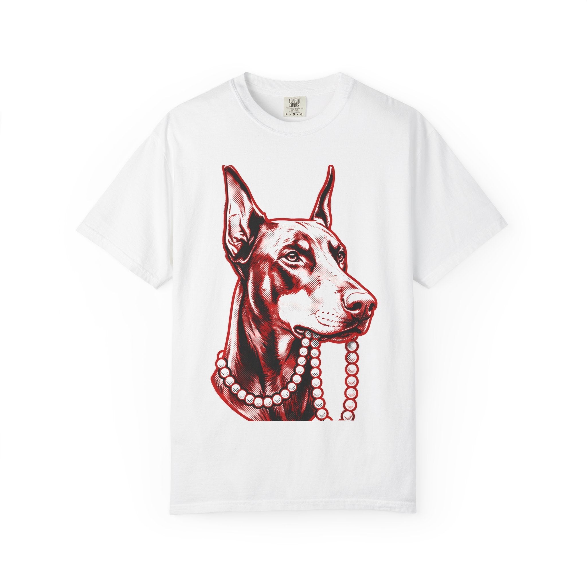 Doberman Pet Shirt St Valentines Day Animals Gift Women Old School Tattoo Tee Dobermann T-Shirt Valentine Fan Traditional Tshirt Creature