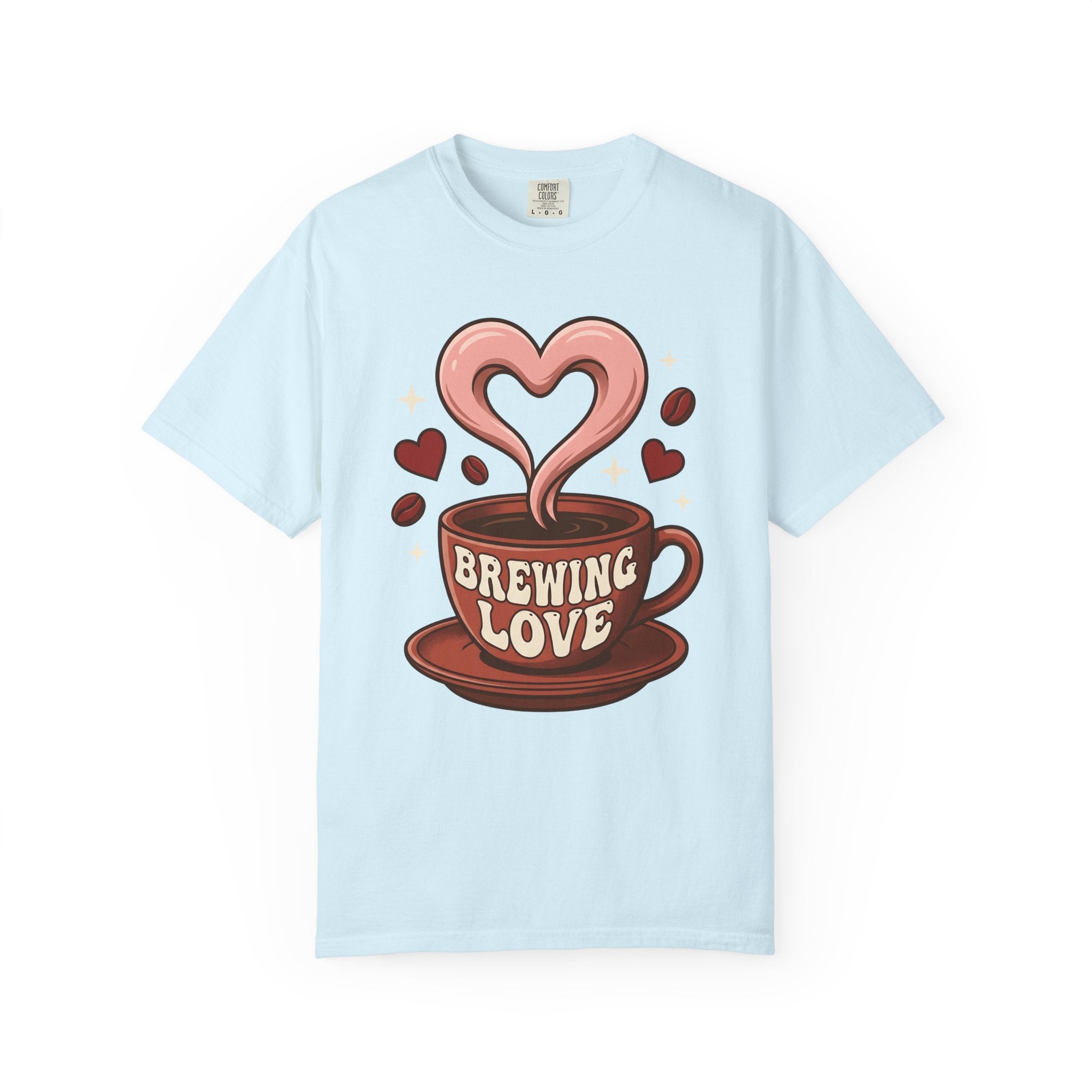 Coffee Cup Heart Shirt Valentines Day Coffee Gift Women Cartoon Tee Mug T-Shirt Valentine Fan Coffee Cup Tshirt Coffee Design Retro Coffee