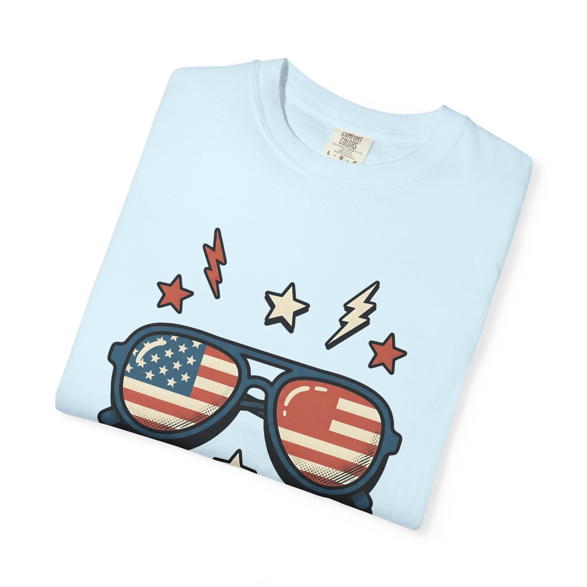 Independence Sunglasses Shirt 4th Of July Vacation Gift Women Cartoon Tee Shades T-Shirt Fireworks Fan Cool Tshirt Getaway Graphic Design