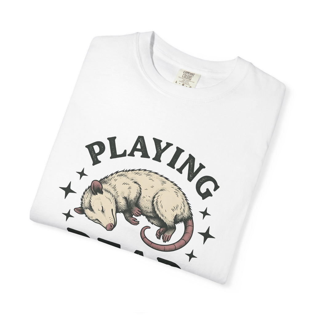 Possum Art Shirt Animal Fun Gift Women Sketch Tee Opossum T-Shirt Animal Fan Drawing Graphic Doodle Stars Design Tshirt