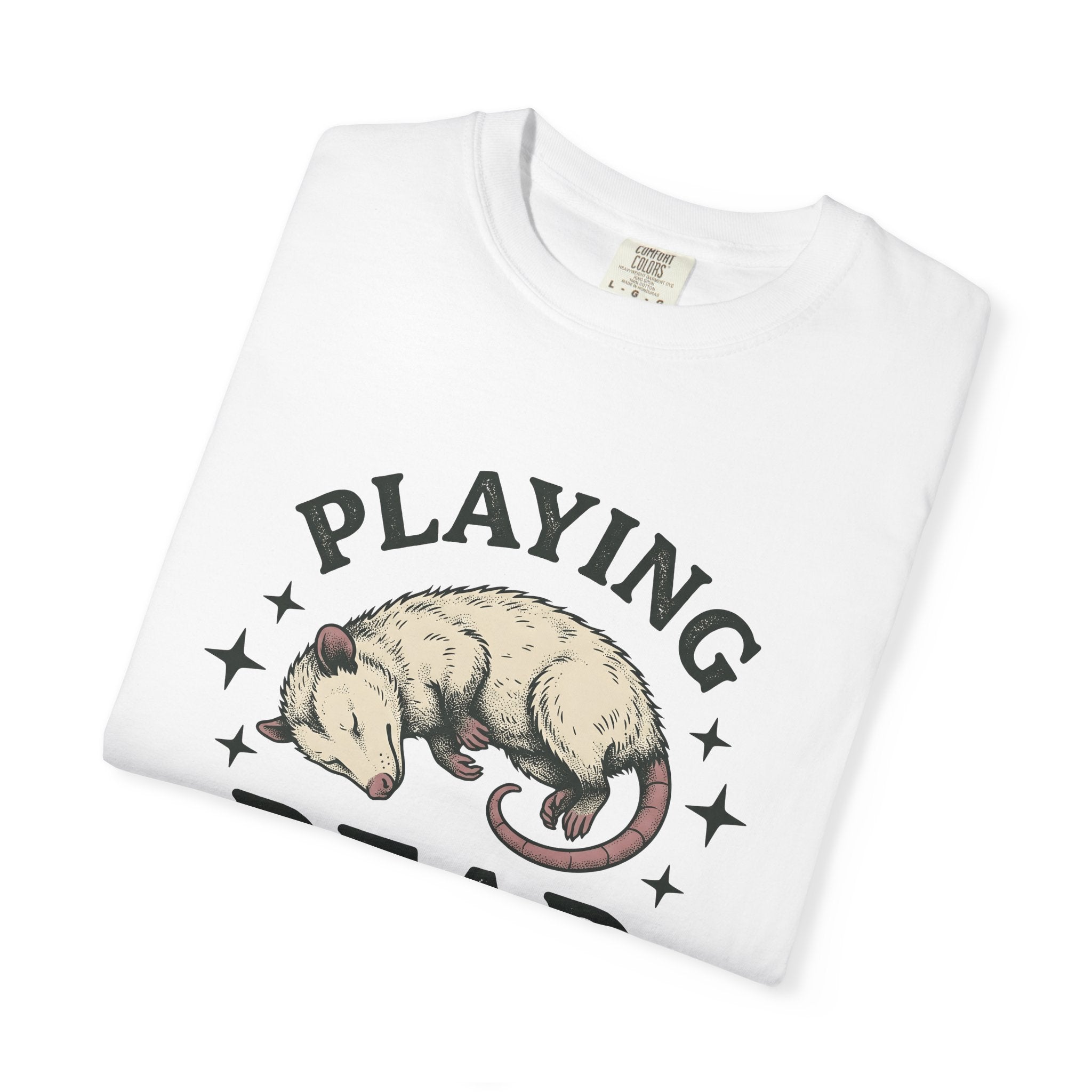 Possum Art Shirt Animal Fun Gift Women Sketch Tee Opossum T-Shirt Animal Fan Drawing Graphic Doodle Stars Design Tshirt