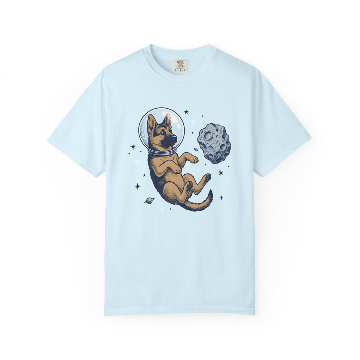 Space Dog Shirt Dog Galaxy Unisex Gift Retro Tee Astronaut T-Shirt Dog Owner Pup