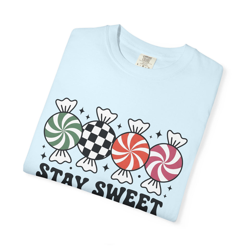 Candy Cane Shirt Christmas Sweets Gift Women Whimsical Tee Peppermint Stick T-Shirt Christmas Fan Candy Graphic Tshirt Vintage Sparkles