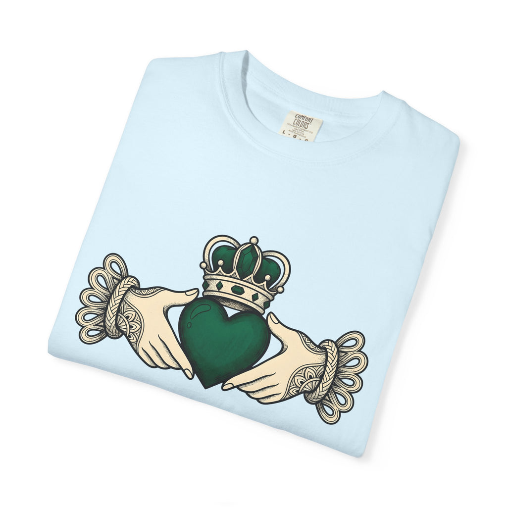 Claddagh Ring Shirt St Patrick's Day Celtic Gift Women Classic Tee Claddagh T-Shirt Irish Fan Claddagh Tshirt Celtic Graphic Retro Tiara