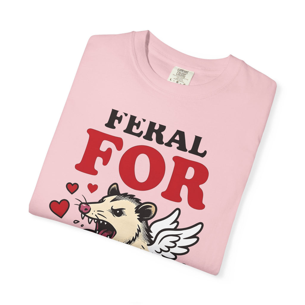 Opossum Wings Shirt St. Valentine's Day Wildlife Gift Women Animated Tee Possum T-Shirt Valentine Fan Cartoon Tshirt Animal Graphic Hand