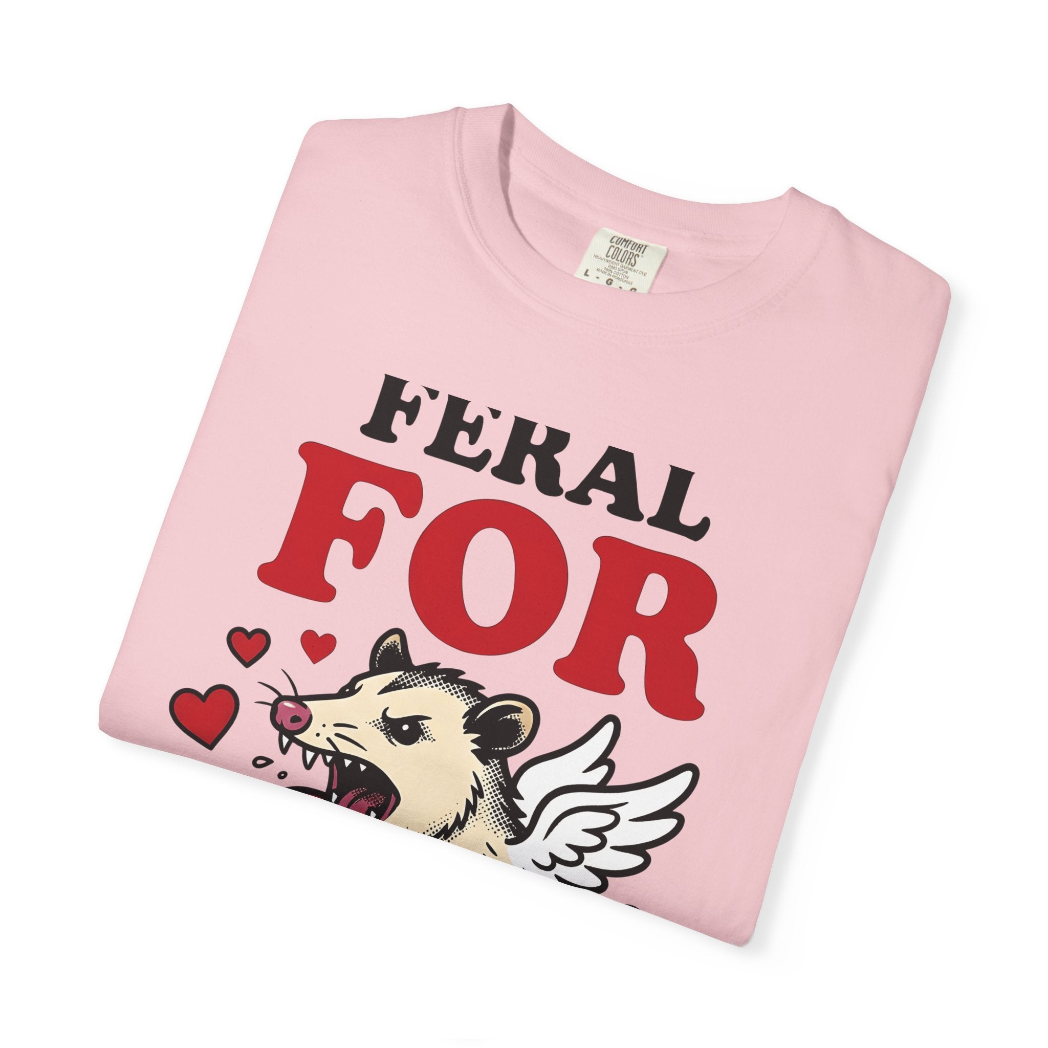 Opossum Wings Shirt St. Valentine's Day Wildlife Gift Women Animated Tee Possum T-Shirt Valentine Fan Cartoon Tshirt Animal Graphic Hand