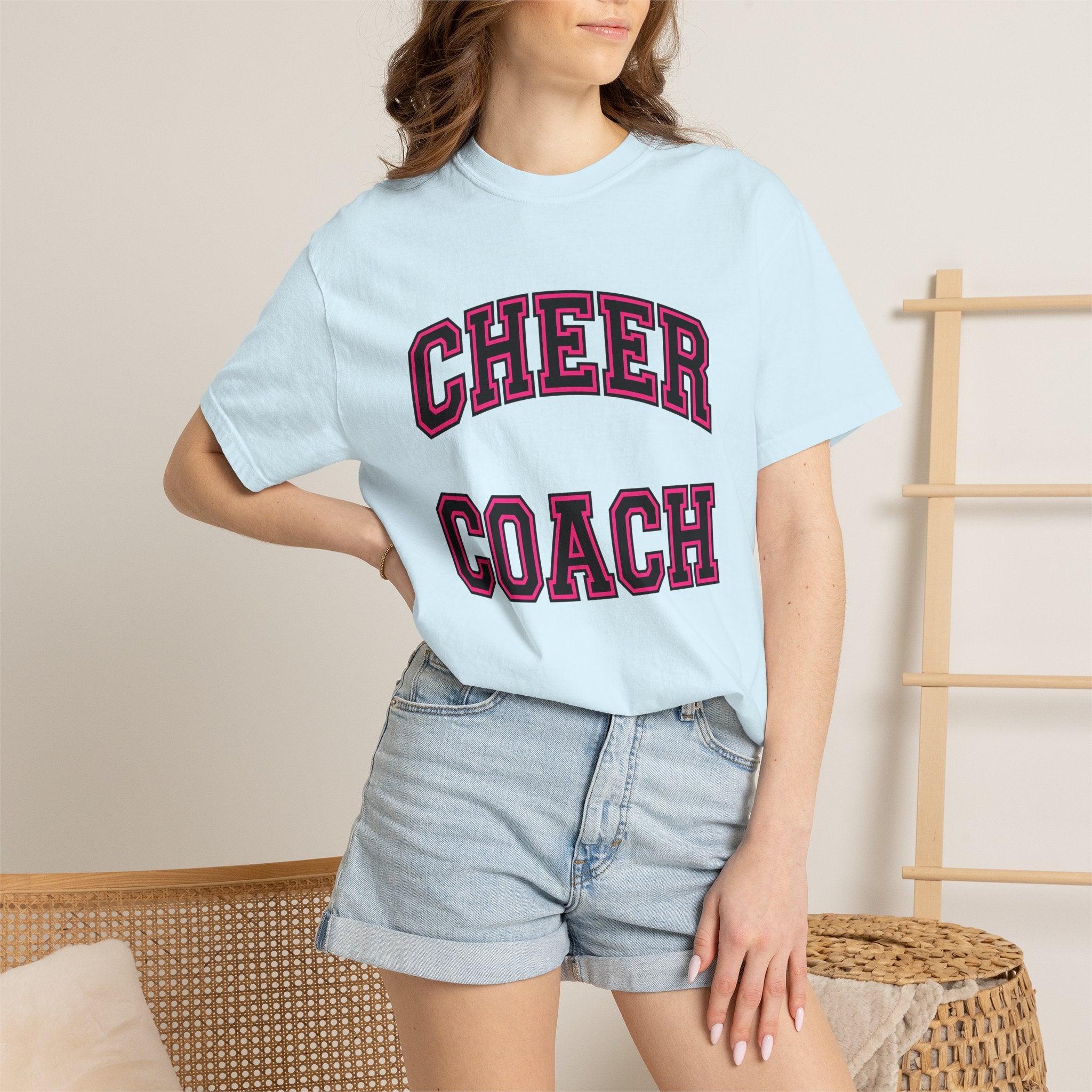 Letterman Lettering Shirt Cheer Coach Squad Gift Women Heavy Tee Monogram T-Shirt Coach Fan Vintage Tshirt Team Graphic Classic Cheer Team