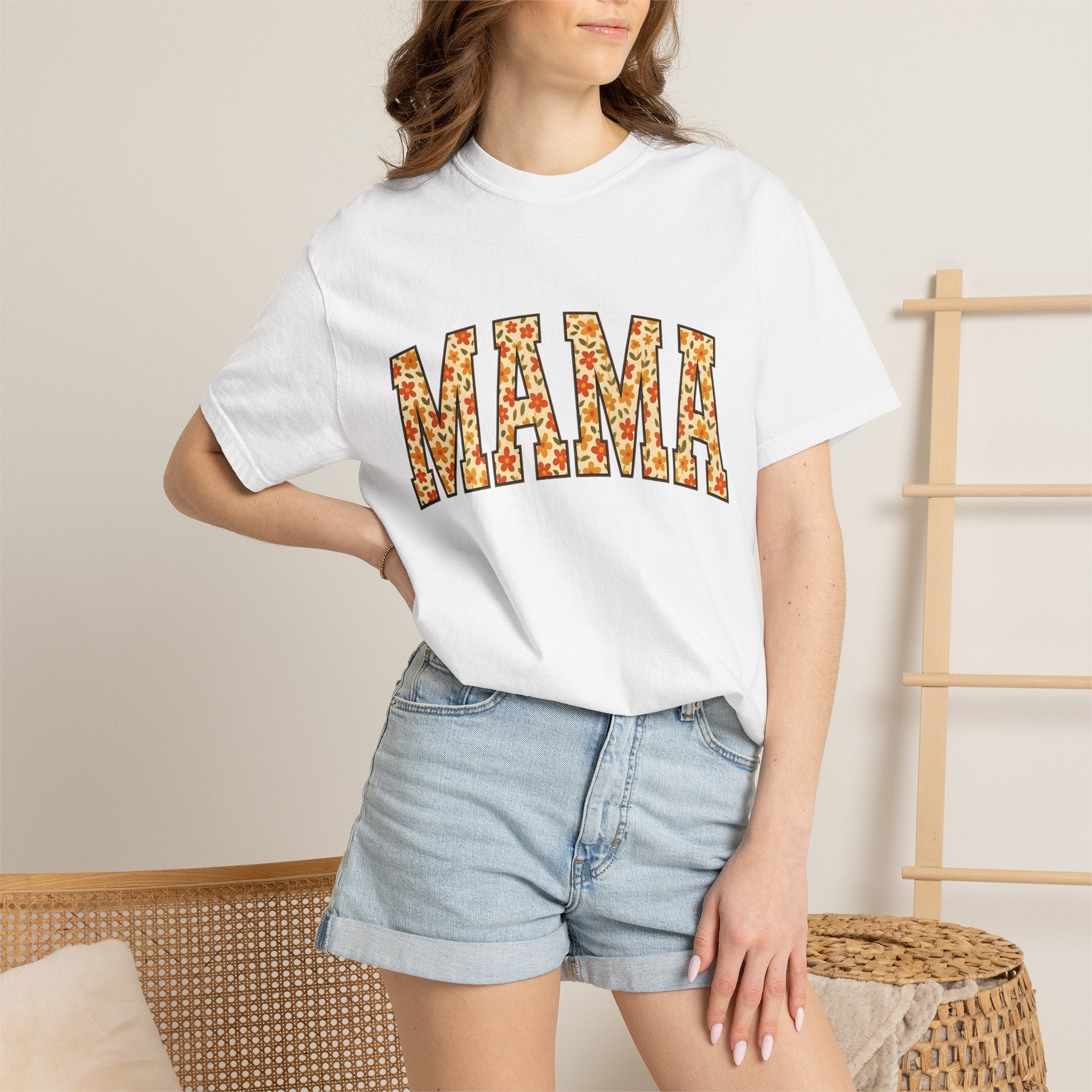 Floral Script Shirt Mom Greenery Gift Women Hippie Tee Calligraphy T-Shirt Mother Enthusiast Bohemian Tshirt Foliage Graphic Old School