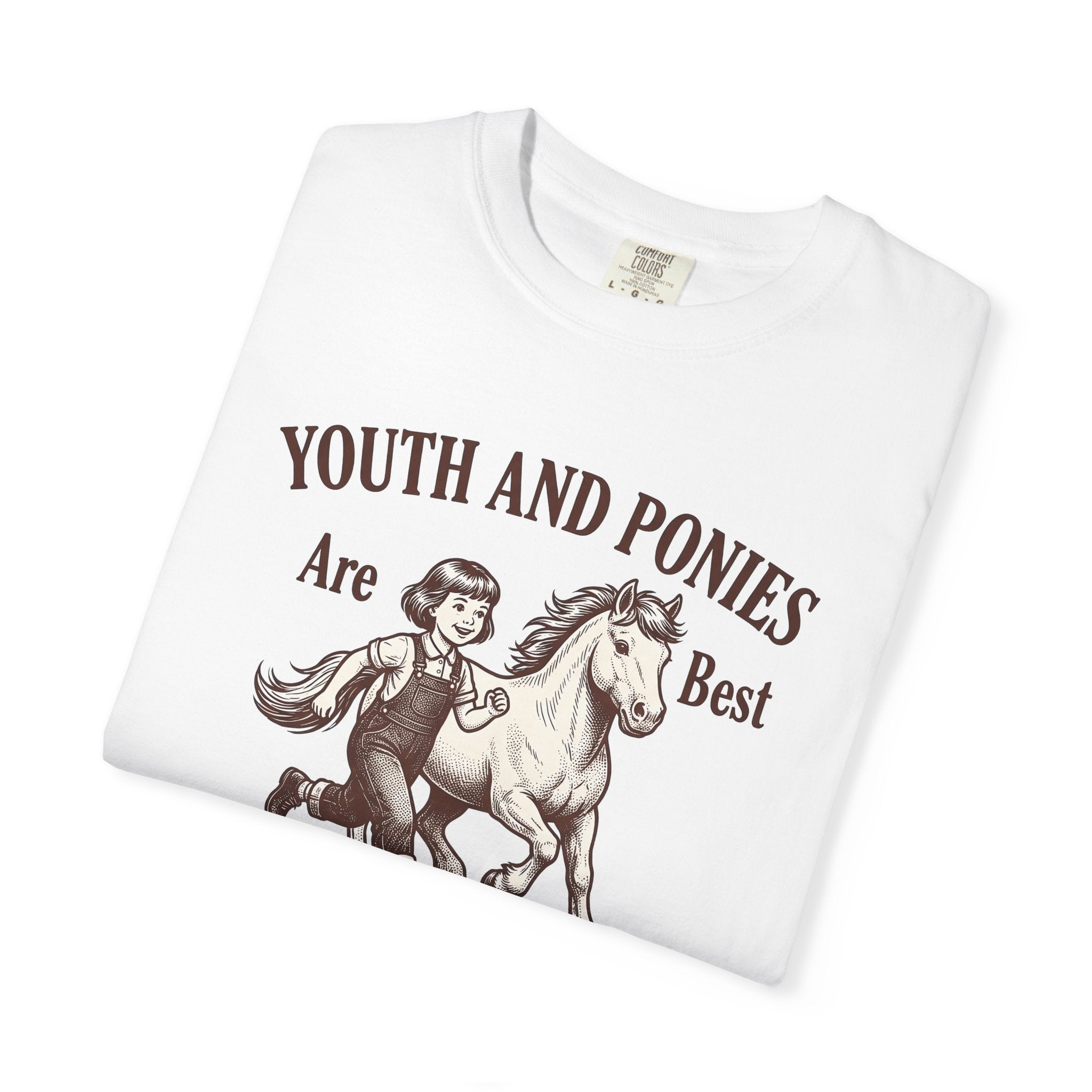 Child Pony Shirt Horse Farm Gift Women Vintage Tee Foal T-Shirt Equestrian Enthusiast Retro Tshirt Ranch Graphic Hand Drawn Overalls Tshirt