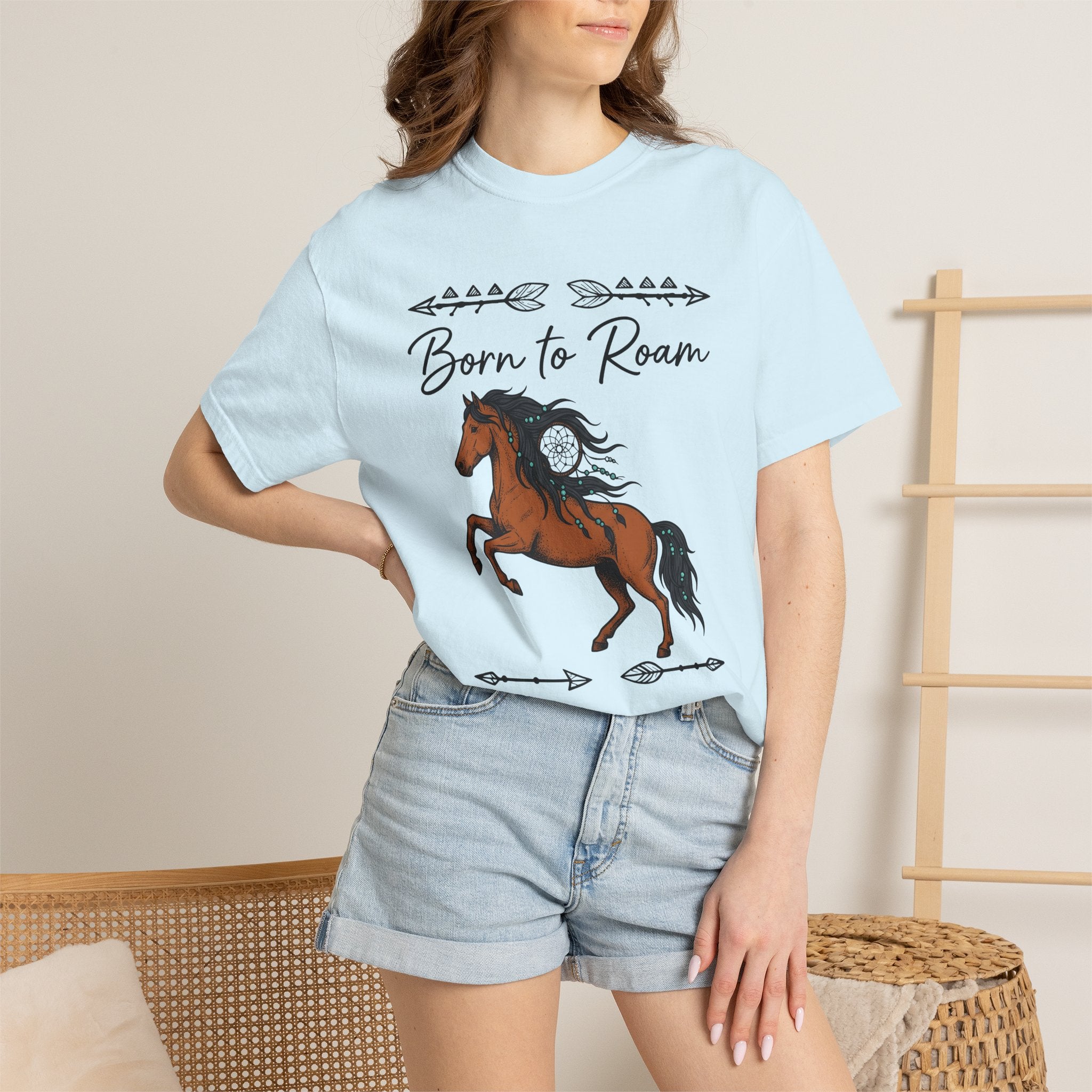 Horse Graphic Shirt Cowgirl Western Gift Women Boho Tee Equine T-Shirt Rodeo Fan Hippie Tshirt Cowboy Graphic Vintage Arrow Tshirt