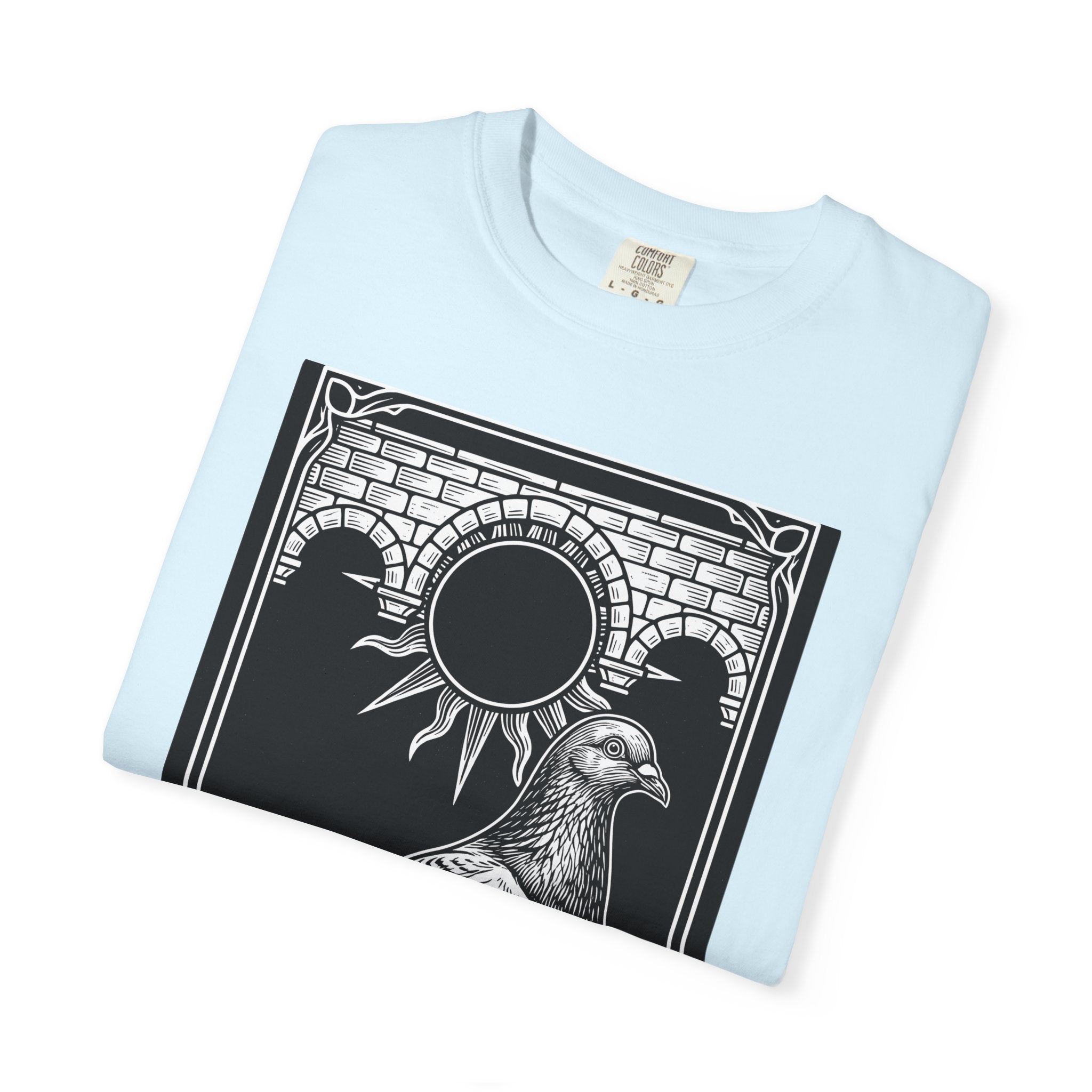 Dove Tarot Card Shirt Animals Mystic Gift Women Dark Tee Tarot Card T-Shirt Creature Fan Gothic Tshirt Occult Graphic Retro Sunlight Tshirt