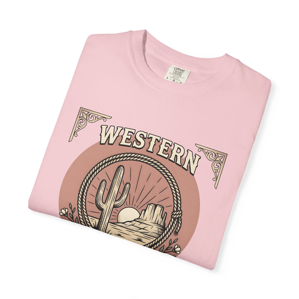 Desert Cactus Shirt Boho Chic Cowboy Gift Women Retro Tee Succulent T-Shirt Bohemian Fan Vintage Tshirt Rodeo Graphic Sketch Meadow Flower